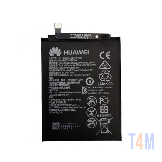 BATERIA HUAWEI NOVA CAZ-TL10, Y5P, Y5 2017, Y6 2017, Y6 2019, Y6 PRO 2017, Y6S, Y5 2019 HB405979ECW